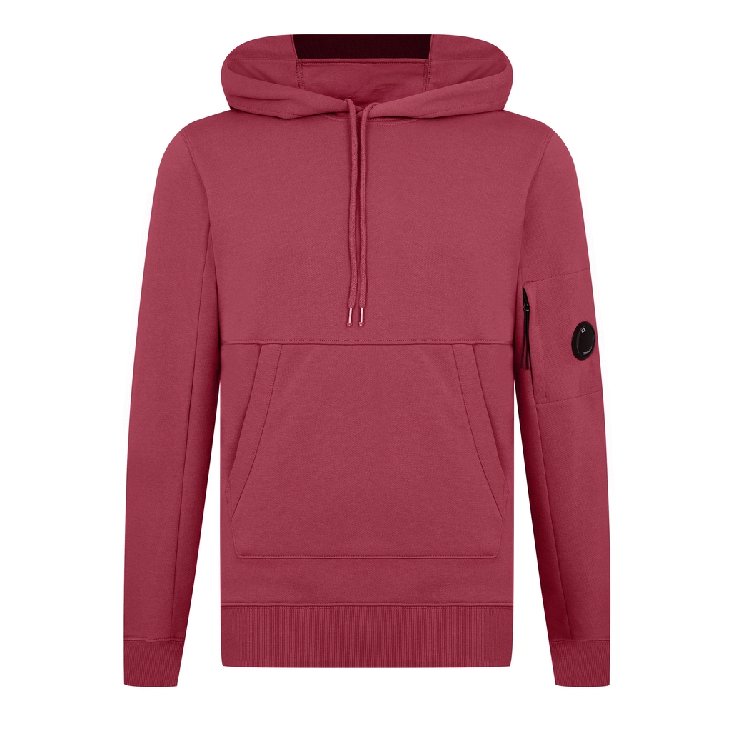 CP Company Diagonal Raised Fleece Hoodie - Red Bud 577